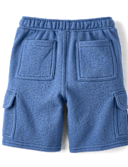 Kids French Terry Pull On Cargo Shorts - Nantucket Charm
