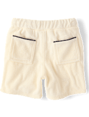 Boys Contrast Terry Pull On Shorts - Nantucket Charm