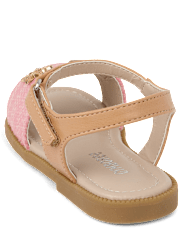 Girls Starfish Raffia Sandals - Driftwood Bay