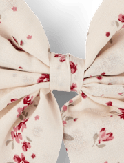 Girls Floral Ruffle Bow Hair Clip 2-Pack - Nantucket Charm