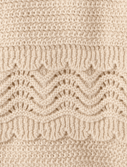 Girls Crochet Floral Scalloped Tank Top - Driftwood Bay