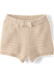 Girls Crochet Scalloped Crochet Shorts - Driftwood Bay