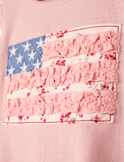 Girls Applique Embroidered Americana Top - Nantucket Charm