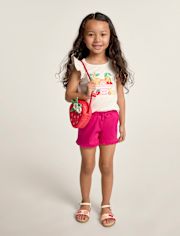 Girls Ruffle Pull On Shorts - Little Essentials