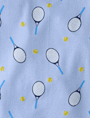 Boys Tennis Snug Fit Cotton Henley Pajamas - Gymmies