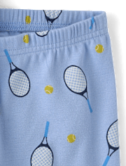 Boys Tennis Snug Fit Cotton Henley Pajamas - Gymmies