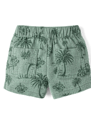 Baby Boys Embroidered  Tropical Leaf Linen-Blend 2-Piece Outfit Set - Amalfi Coast