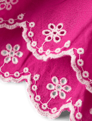 Womens Mommy And Me Embroidered Eyelet Tiered Dress - Amalfi Coast