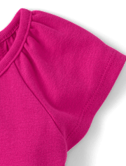 Girls Embroidered Flutter Top - Amalfi Coast