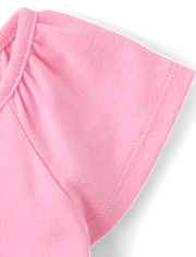 Girls Embroidered Flutter Top - Amalfi Coast