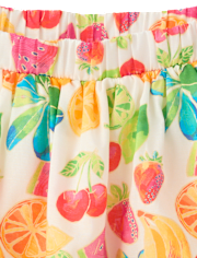 Girls Fruit Tassel Ruffle Skort - Amalfi Coast