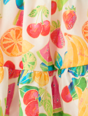 Girls Fruit Tassel Ruffle Skort - Amalfi Coast