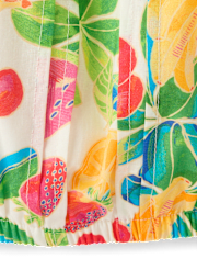 Girls Fruit Tassel Cold Shoulder Top - Amalfi Coast