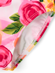 Girls Floral Bow One Shoulder One Piece Swimsuit - Swim Shop