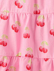 Girls Cherry Tiered Dress - Amalfi Coast