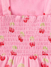 Girls Cherry Tiered Dress - Amalfi Coast