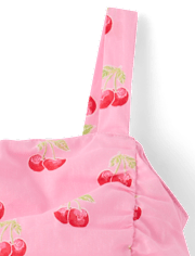 Girls Cherry Tiered Dress - Amalfi Coast