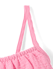 Girls Embroidered Eyelet Gauze Tank Top - Amalfi Coast