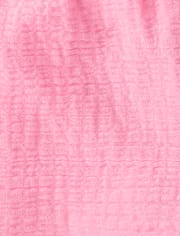 Girls Embroidered Eyelet Gauze Pull On Shorts - Amalfi Coast