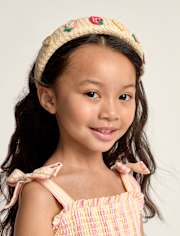 Girls Raffia Fruit Headband - Amalfi Coast