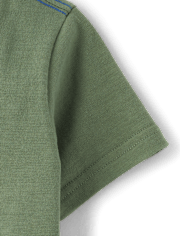 Boys Chenille Embroidered Lizard Top - Amalfi Coast