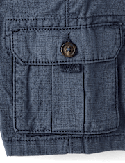 Boys Garment Dyed Ripstop Pull On Cargo Shorts - Driftwood Bay