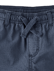 Boys Garment Dyed Ripstop Pull On Cargo Shorts - Driftwood Bay