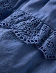 Girls Embroidered Eyelet Tiered Skort - Driftwood Bay