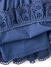 Girls Embroidered Eyelet Tiered Skort - Driftwood Bay