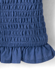 Girls Embroidered Eyelet Smocked Top - Driftwood Bay