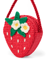 Girls Raffia Strawberry Bag - Amalfi Coast