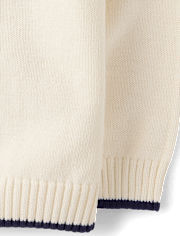 Kids Intarsia Embroidered Flag Sweater - Nantucket Charm