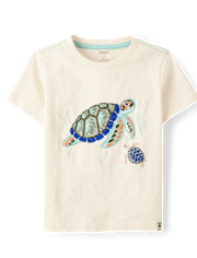 Boys Embroidered Turtle Top - Amalfi Coast