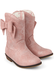 Girls Bow Cowgirl Boots - Nantucket Charm
