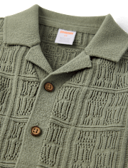 Boys Stitched Sweater Polo - Driftwood Bay
