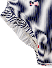 Girls Embroidered Flag Flutter One Piece Swimsuit - Swim Shop