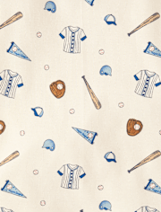 Boys Baseball Snug Fit Cotton Henley Pajamas - Gymmies