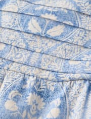 Womens Mommy And Me Paisley Linen-Blend Tiered Dress - Linen Edit