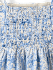 Womens Mommy And Me Paisley Linen-Blend Tiered Dress - Linen Edit