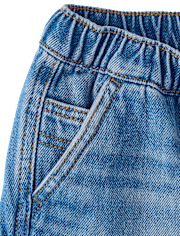 Boys Pull On Cargo Jean Shorts - Little Essentials