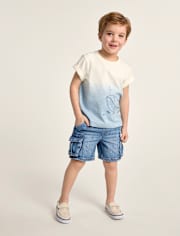 Boys Pull On Cargo Jean Shorts - Little Essentials