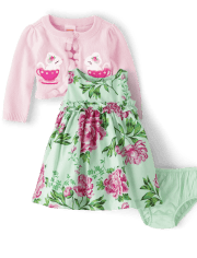 Baby Girls Floral 2-Piece Set - Time for Tea