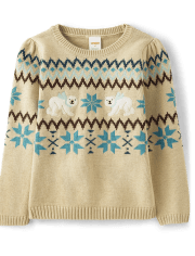 Girls Applique Polar Bear 2-Piece Outfit Set - Nordic Adventure