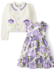 Girls Mommy And Me Lilac 2-Piece Outfit Set - Lovely Lavender