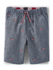 Boys Embroidered Map 2-Piece Outfit Set - American Cutie