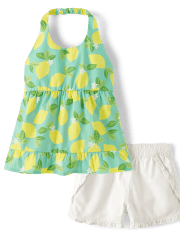 Girls Lemon 2-Piece Outfit Set - Little Classics
