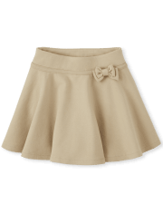 Girls Ponte Bow Skort 2-Pack - Uniform