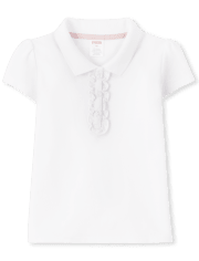 Girls Stain Resistant Polo And Ponte Jeggings 2-Piece Outfit Set - Uniform