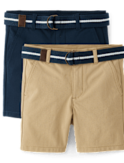 Boys Quick Dry Chino Shorts 2-Pack - Uniform