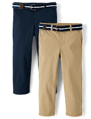 Boys Quick Dry Chino Pants 2-Pack - Uniform
